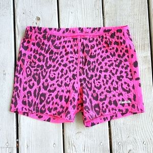 Pink Leopard Conpression Shorts